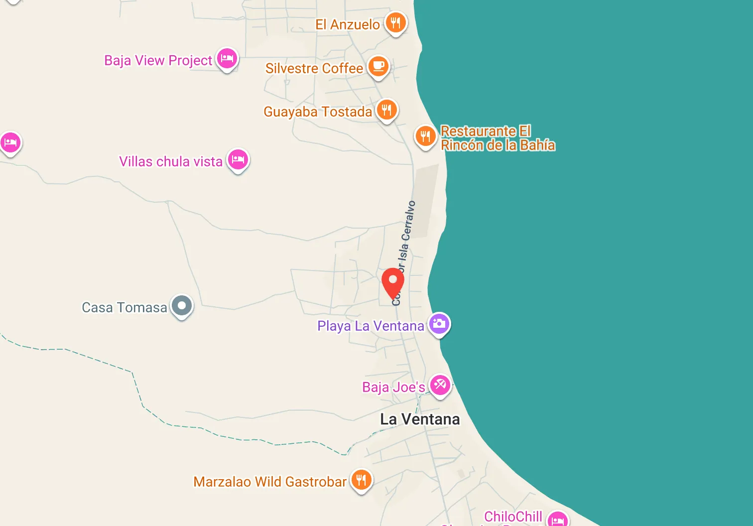 Map of La Ventana location
